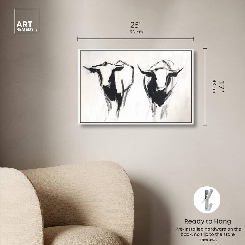 Bovine I Canvas by Art Remedy