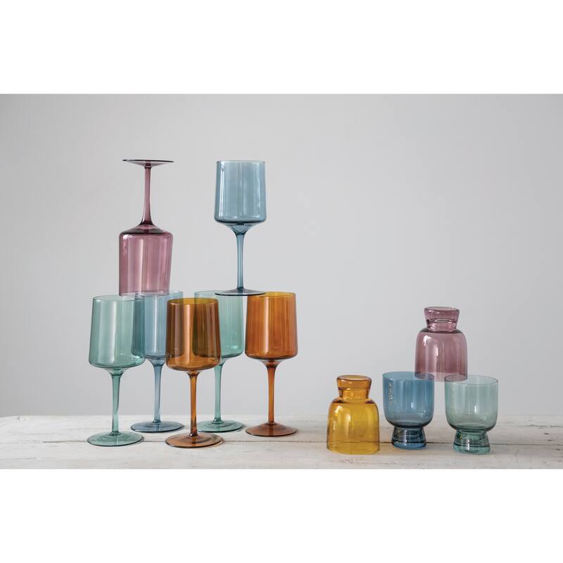Drinking Glasses - 3.0"L x 3.0"W x 3.9"H