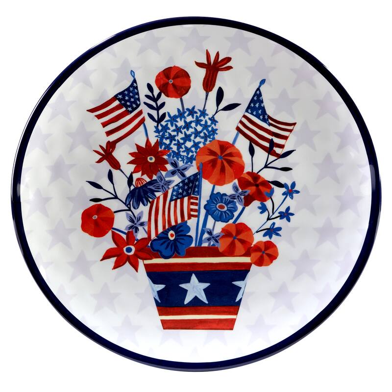 Certified International Stars & Stripes 2-Piece Melamine Platter Set