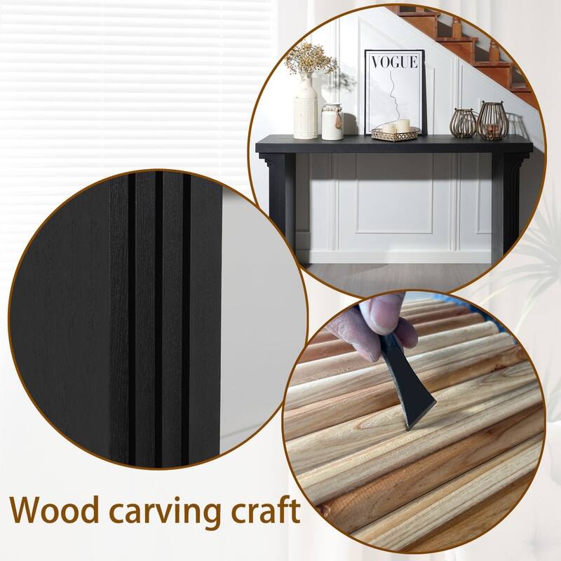 Modern 58" Wooden Console Table for Entryway Living Room and Hallway Decorative Accent