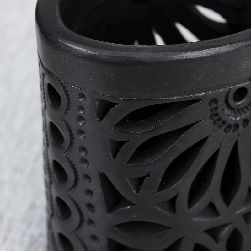 Handmade Oaxacan Ellipse Ceramic Pencil Holder (Mexico)