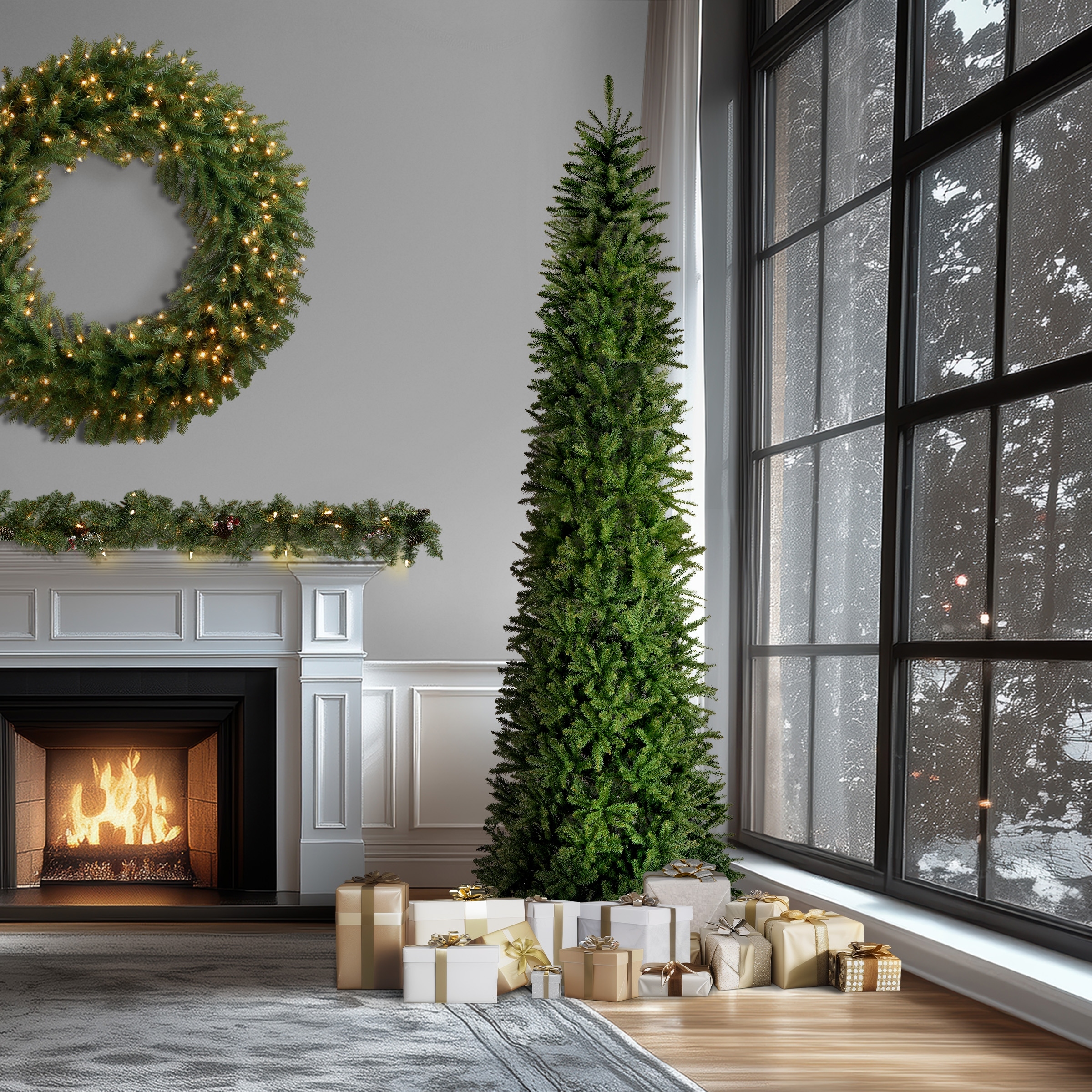 National Tree Company 12 ft. Kingswood Fir Pencil Tree - 12 Foot