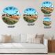 Designart 'A Tuscany Landscape With Distant Villa' Country wall clock ...