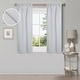 preview thumbnail 69 of 68, Superior Shimmer Washable Room Darkening Curtains, Set of 2 Panels 26" x 63" - Chrome