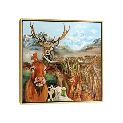 iCanvas "Scottish Locals" by Gordon Bruce Framed Canvas Print