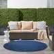 preview thumbnail 184 of 183, Nourison Essentials Solid Contemporary Indoor/ Outdoor Area Rug 4' Round - Midnight Blue
