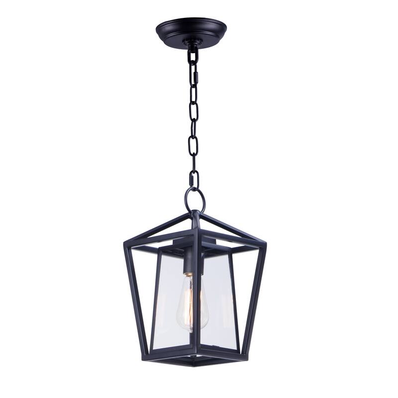 Artisan 8" Wide Steel Outdoor Pendant - Black