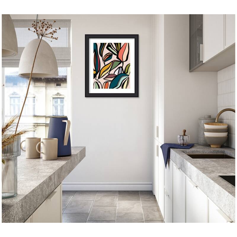 Kate and Laurel Fanciful Ficus Expansion by Alicia Bock Framed Wall Art Print