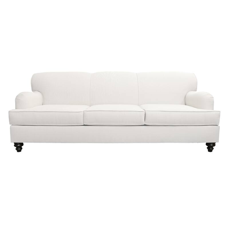 Alice Tradtional Roll Arm Sofa - White