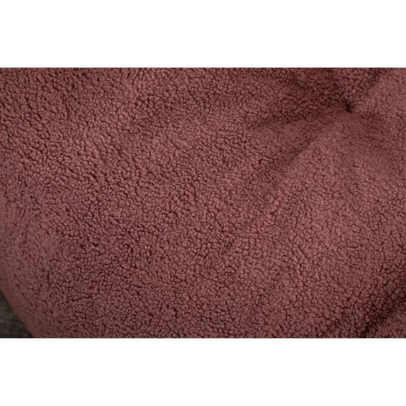 Tufted Deep Seat Bean Bag Chair, High-Density Foam Filler Lazy Floor Sofa, Single Sofa Chair with Curved Armrests