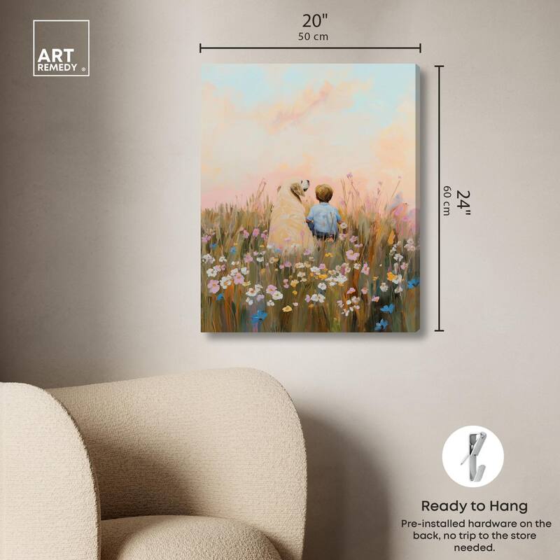Sunset Companions Canvas by Art Remedy, Gallery Wrapped