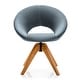 preview thumbnail 44 of 42, Costway Mid Century Modern Swivel Accent Chair Fabric Armchair Velvet - 27'' x 22'' x 32.5''