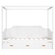 preview thumbnail 11 of 26, Twin Size Wooden Canopy Kids Daybed with Large 3-in-1 Storage Drawer, Sturdy Pine Wood Frame, Easy Assembly for Bedroom, White