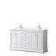 Option White, Gold Trim, Carrara Cultured Marble Top