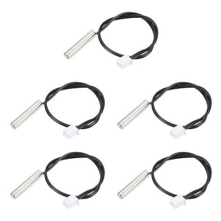 5pcs 10K Temperature Sensor Probe, Stainless Steel NTC Thermal Probe ...