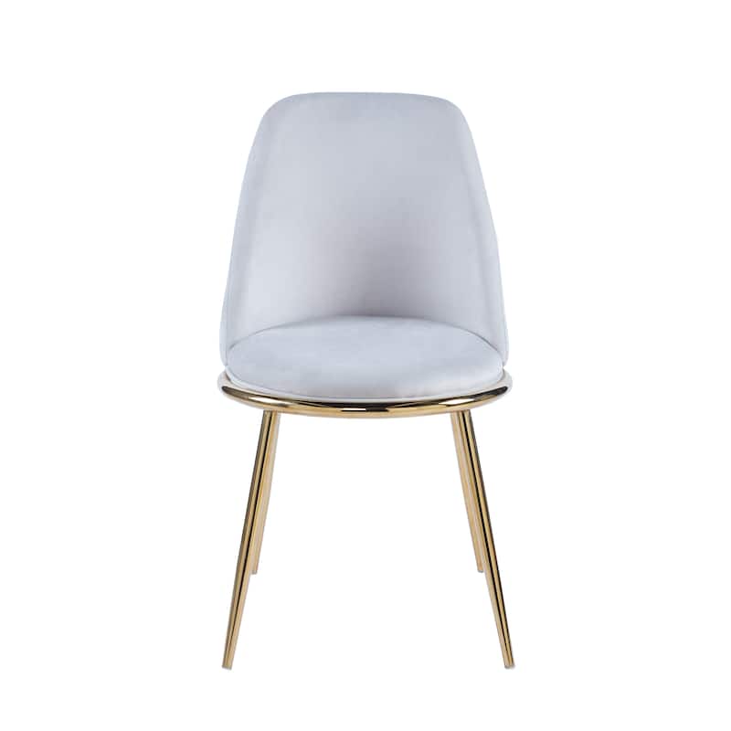 Porthos Home Dani Dining Chairs Set of 2, Velvet Upholstery, Gold Legs