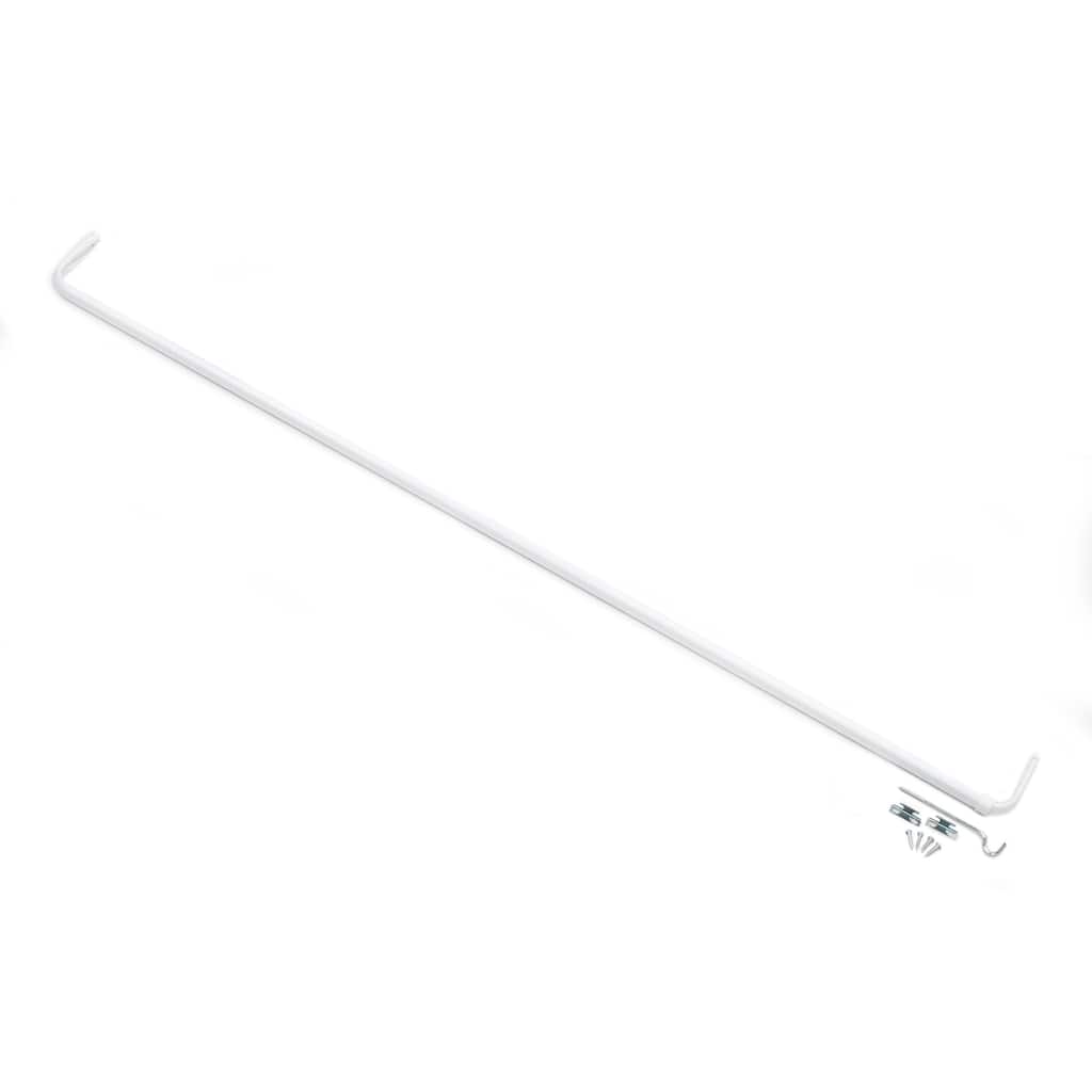 ACHIM Fantasia Single Curtain Rod 3.5" Projection - White