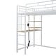 preview thumbnail 10 of 27, Twin Size Loft Metal Bed with Desk,Shelves,Power Outlet,LED Light and Wardrobe