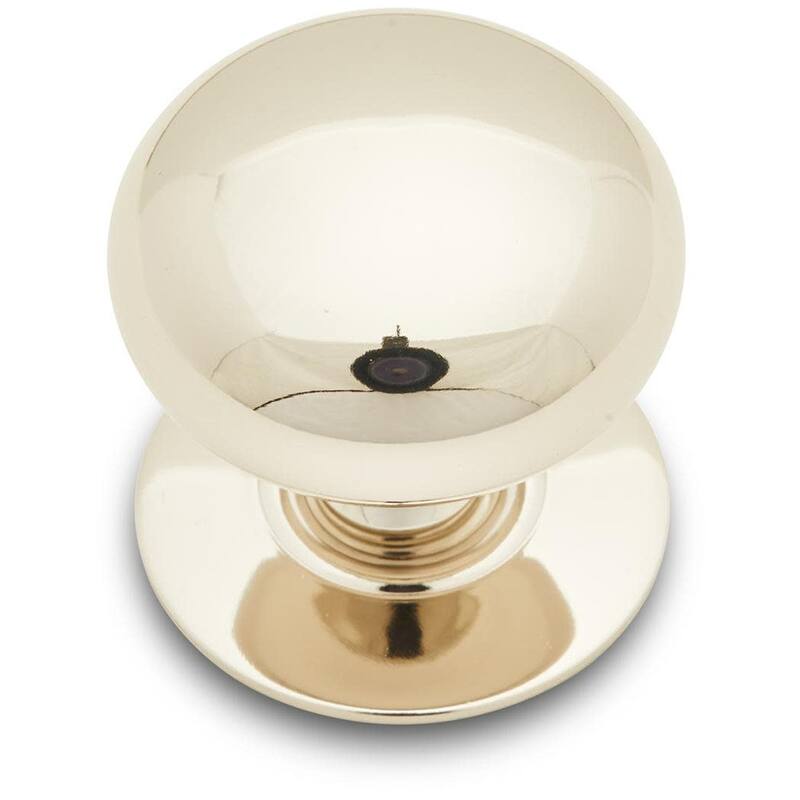 RK International CK 3216 Large Plain 1-1/2" Round Classic Solid Metal - Polished Nickel