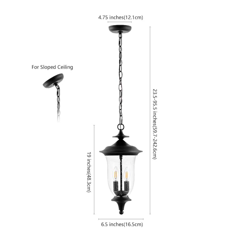SAFAVIEH Lighting Dowell Outdoor Pendant - 9"W x 9"D x 96"H
