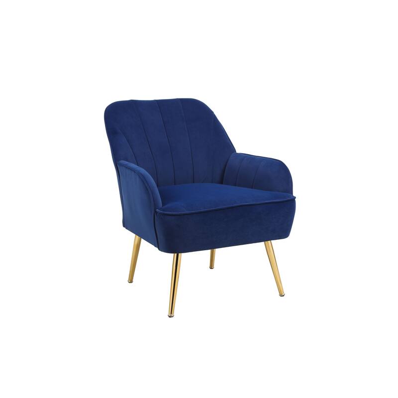 Mid Century Chair Navy Velvet Armchair Wingback Chairs Accent Chairs