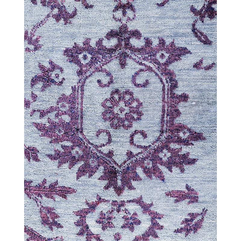 Ikat One-of-a-Kind Hand-Knotted Area Rug, Blue - 9' 1" x 12' 1"
