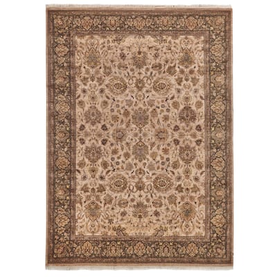 EXQUISITE RUGS ONE-OF-A-KIND Rare and Intricate Agra Hand Knotted Beige Rug - 10'1"x14'1" - 10'x14'2"