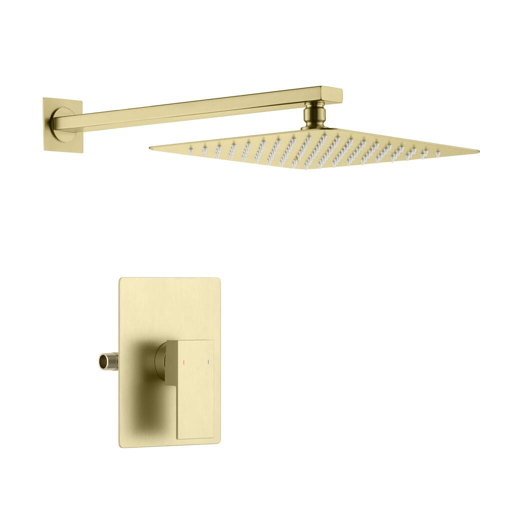 Cube Pressure Balanced Single Function Shower System with Rough In Valve
