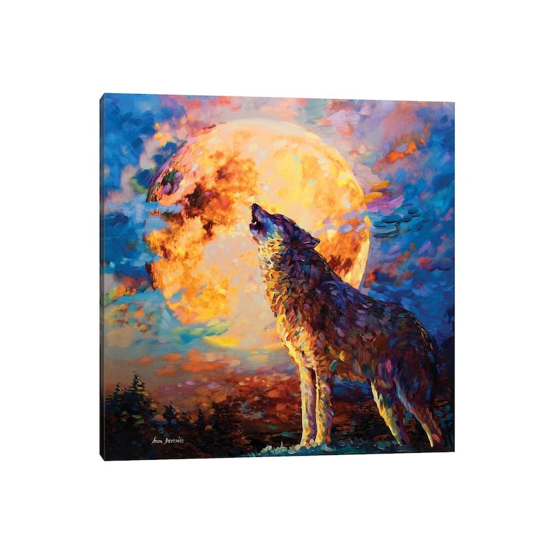 iCanvas "Wolf Art" by Leon Devenice Canvas Print