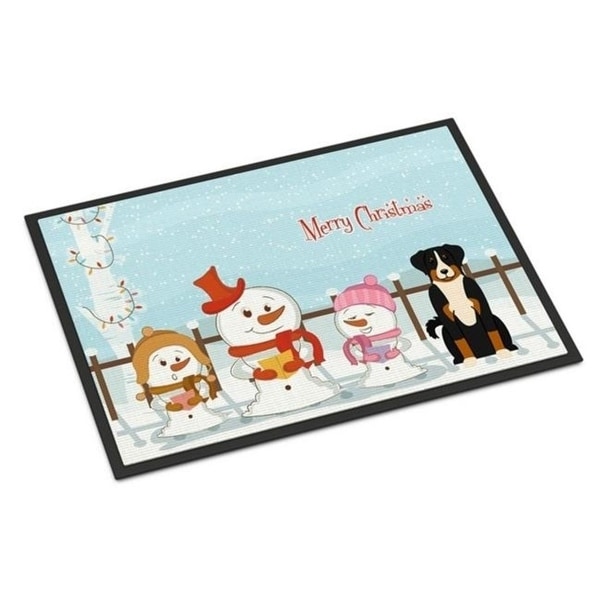 Carolines Treasures BB2374MAT Merry Christmas Carolers Appenzeller Sennenhund Indoor or Outdoor Mat 18 x 0.25 x 27 in.