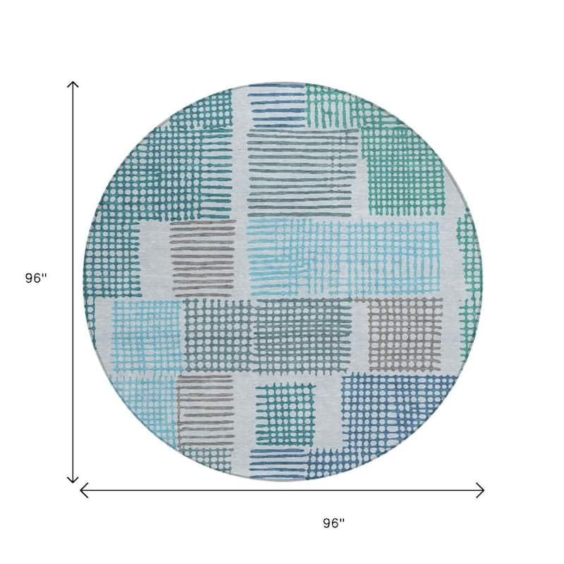 HomeRoots Geometric Transitional Rectangle Outdoor Rug