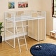 preview thumbnail 1 of 15, Twin Size Loft bed with L-shape Desk and Wardrobe