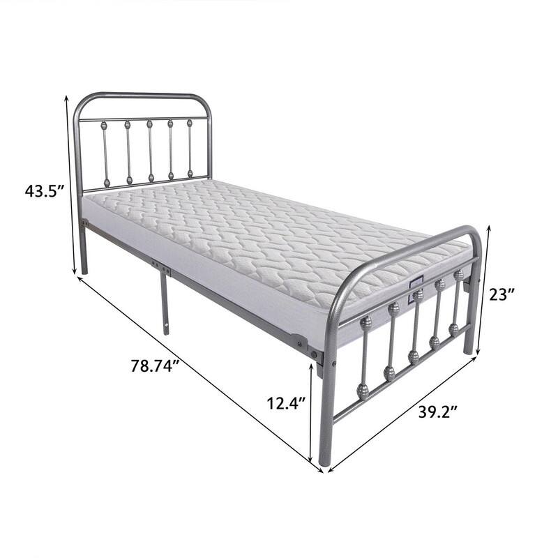 BANSA ROSE Classic Metal Pipe Bed Classic Retro Iron Frame Bed