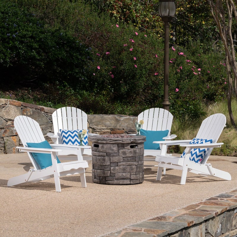 Maison Outdoor 5 Piece Adirondack Chair Set by Christopher Knight Home