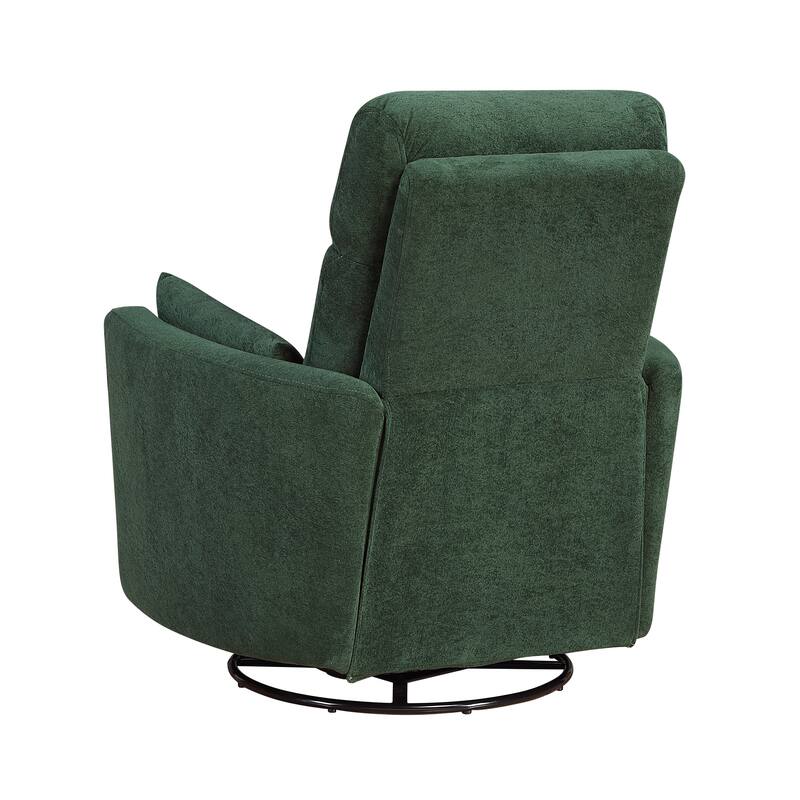 Fremont & Park Lennon 35" Microfiber Manual Swivel Glider Recliner - Removable Back