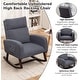 preview thumbnail 143 of 171, HOMYKA 28" Wide Rocking Chair for Nursery with Solid Wood Leg