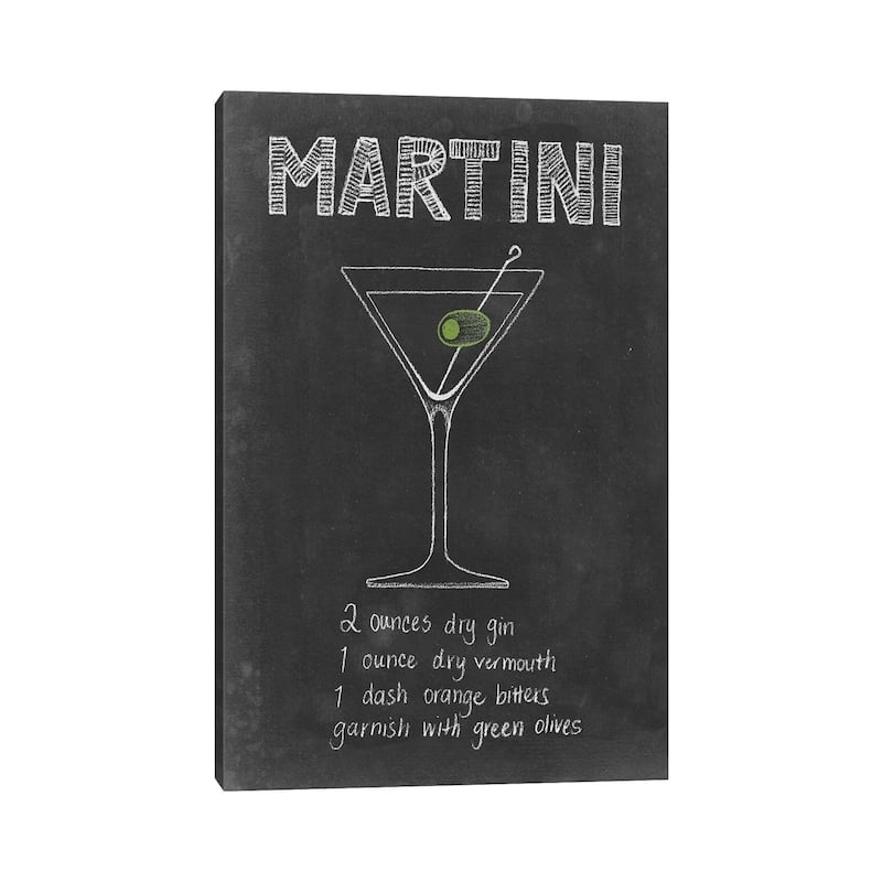 iCanvas "Chalkboard Cocktails Collection VI" by Grace Popp Canvas Print