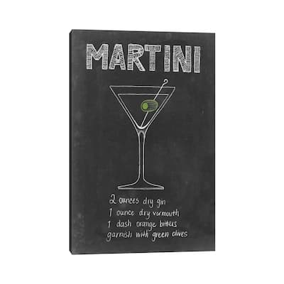 iCanvas "Chalkboard Cocktails Collection VI" by Grace Popp Canvas Print