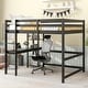 preview thumbnail 3 of 91, Modern Solid Wood Loft Bed with Built-in Desk, Safety Ladder