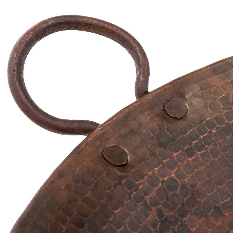 16-in Round Miners Pan Vessel Hammered Copper Sink (VR16MPDB)