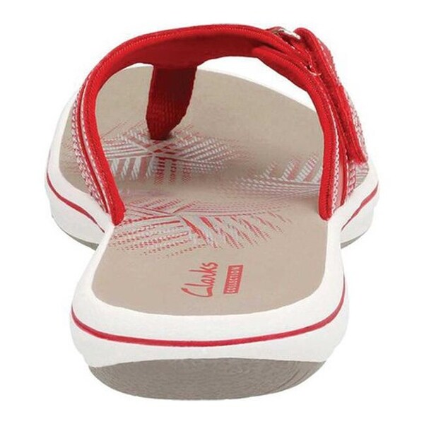 clarks red flip flops