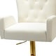 preview thumbnail 45 of 74, Loreto Tufted Velvet Swivel chair with Adjustable Height
