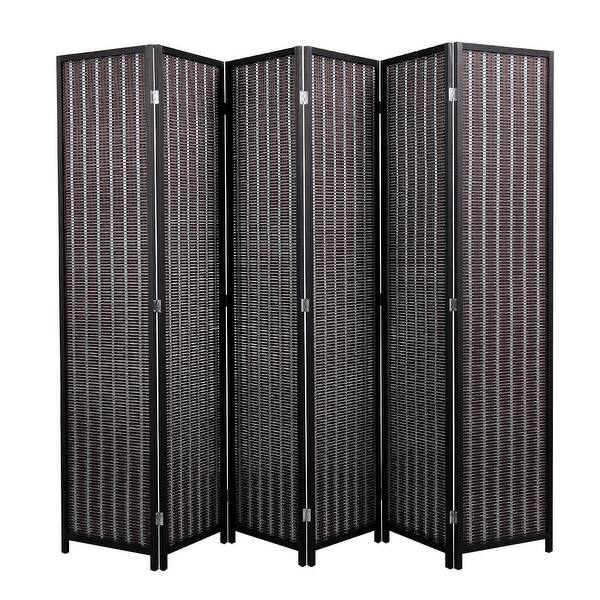 slide 2 of 6, 6-Panel 6 FT Room Divider, Folding Privacy Screens, Freestanding Room Dividers