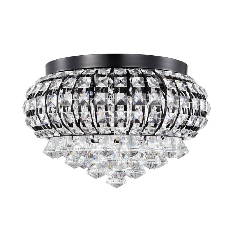 Gail 4-Light Metal & Crystal Shade Flush Mount