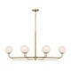 preview thumbnail 4 of 6, Minka Lavery 3796 Whitehall 6 Light 46" Long Linear Chandelier