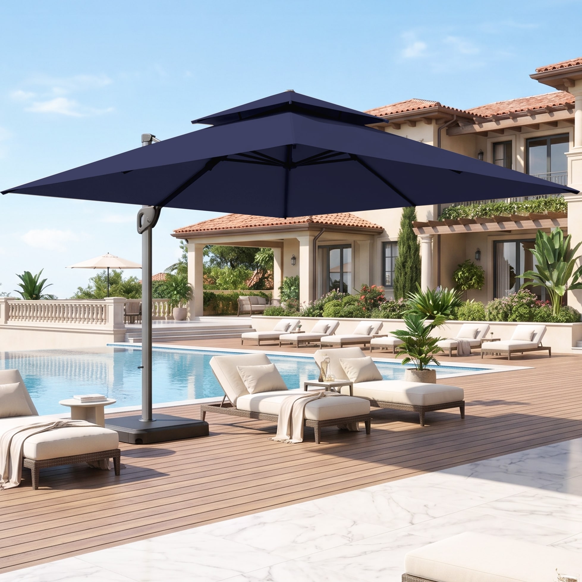 heavy duty offset patio umbrella canopy cover Formosa Covers 10 ft Cantilever Supported Bar 8 Rib Replacement RED one_size it is a part updated-1774092025 20' x 20' Novara Size:Regular: Riders 4'11