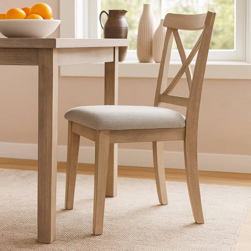 Claire Dining Table, Brown Wire Brushed Wood, 75 Inch Rectangular - Natural Brown