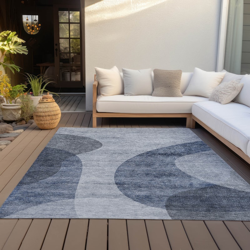 Machine Washable Indoor/ Outdoor Chantille Modern Deco Rug