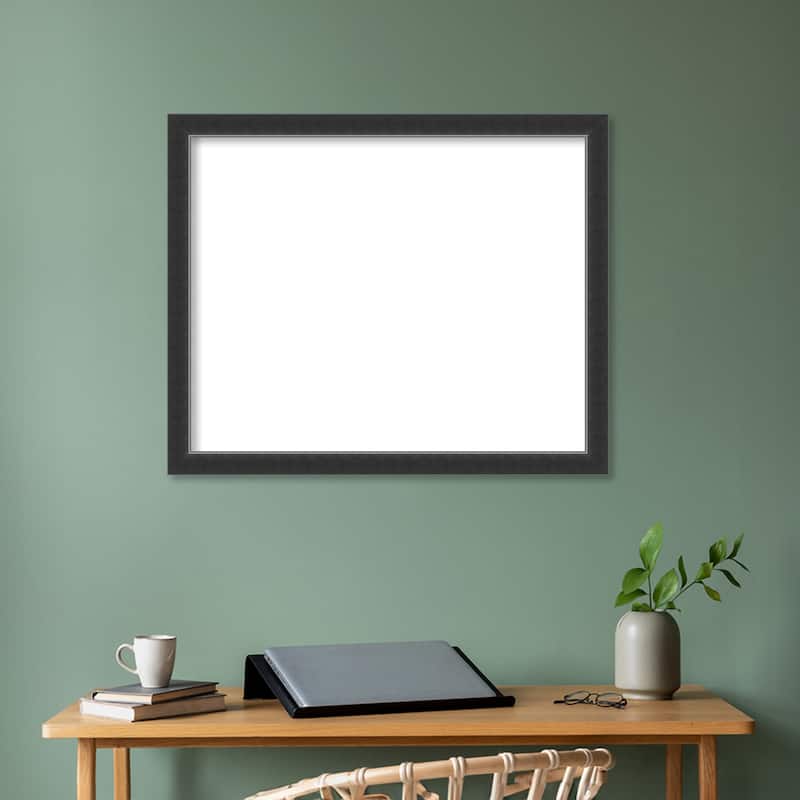 Amanti Art Corvino Black Narrow Framed Dry Erase Magnetic Board