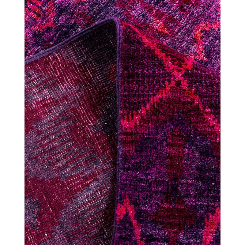 Contemporary Overdyed Wool Hand Knotted Area Rug - 6' 0" x 9' 4"